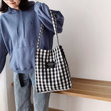 Durable Women Student Cotton Linen Shoulder Bag