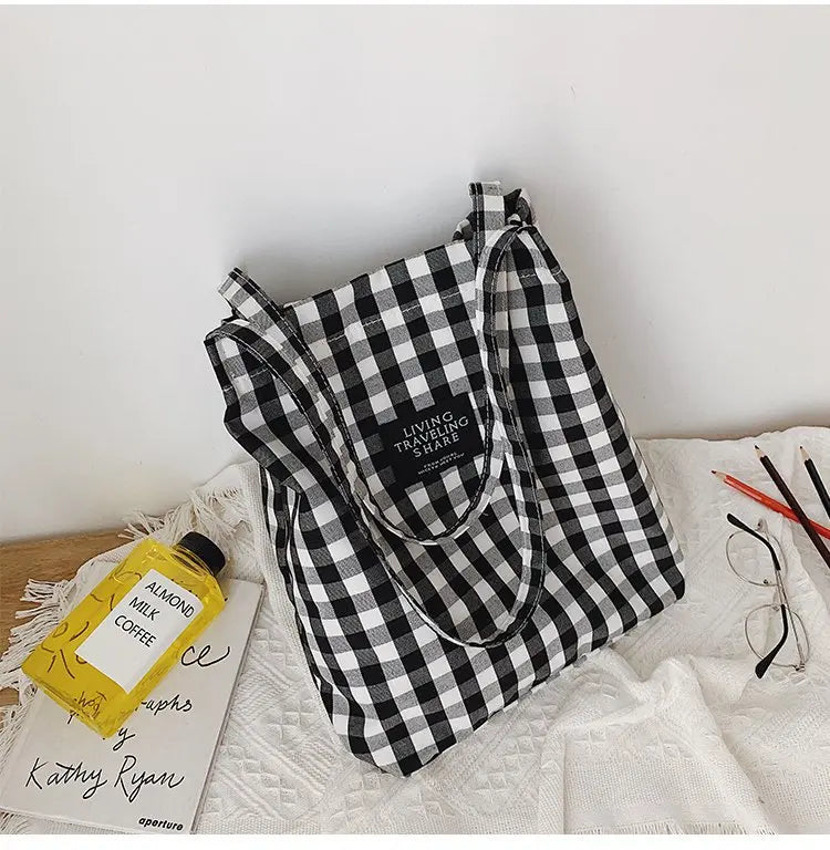 Durable Women Student Cotton Linen Shoulder Bag