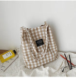 Durable Women Student Cotton Linen Single Shoulder Bag Shopping Tote