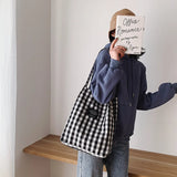 Durable Women Student Cotton Linen Single Shoulder Bag Shopping Tote