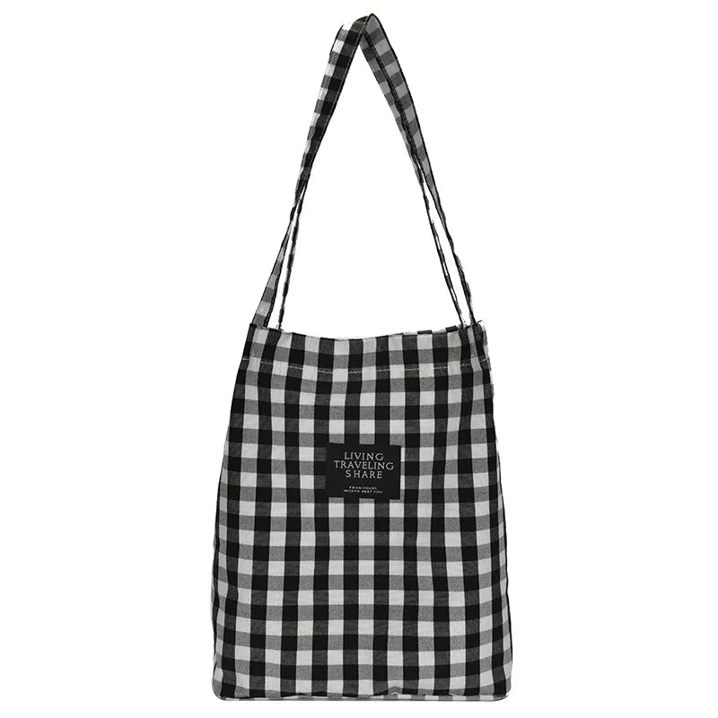Durable Women Student Cotton Linen Single Shoulder Bag Shopping Tote