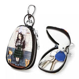Eiffel Tower Women Girls Key Bag PU Leather Key Wallets Housekeepers Car Key Hol