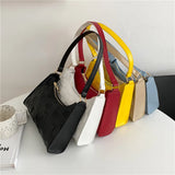 Embossed PU Leather Zipper Shoulder Bag for Women Summer