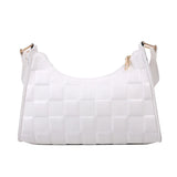 Embossed PU Leather Zipper Shoulder Bag for Women Summer