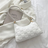 Embossed PU Leather Zipper Shoulder Bag for Women Summer