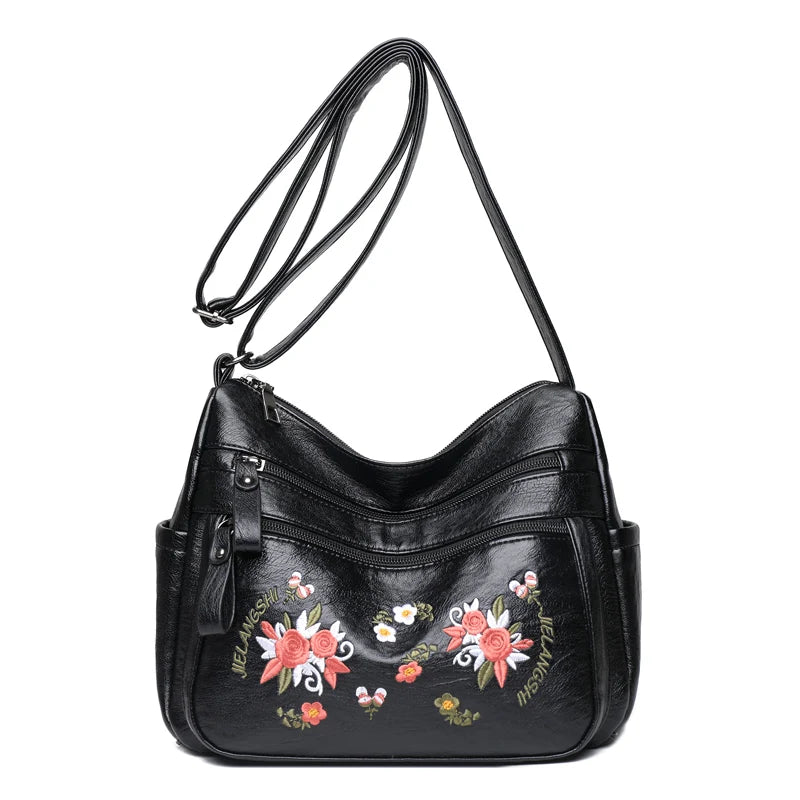 Embroidery Crossbody Bag for Women Handbags Purses Shoulder Handbag