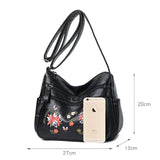 Embroidery Crossbody Bag for Women Handbags Purses Shoulder Handbag
