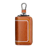 Embroidery Cowhide Key Wallet Double Layer Key Organizer