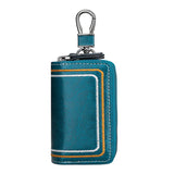 Embroidery Cowhide Key Wallet Double Layer Key Organizer