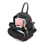 Embroidery Flower Backpack Lady Casual Solid Bagpack