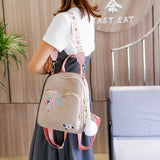 Flower Embroidery Women Backpack Large Capacity Casual Shoulder Bag for Girls