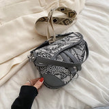Vintage Embroidery Saddle Bag Small Handbags Purse