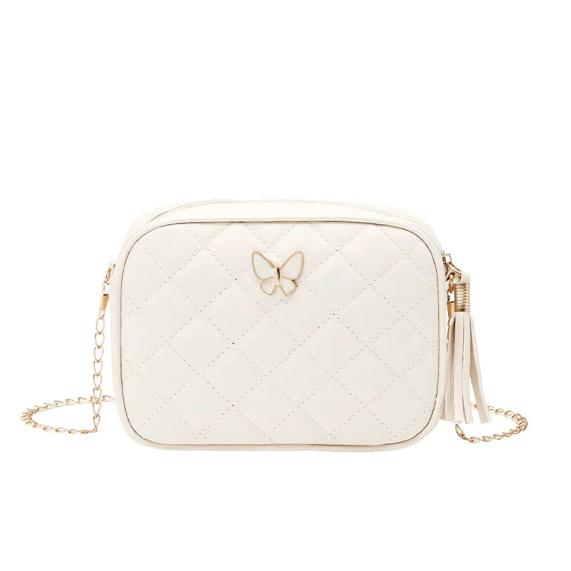 Embroidery Shoulder Bag Mini PU Leather Messenger Square Bag Women Purses Crossb