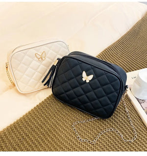 Embroidery Shoulder Bag Mini PU Leather Messenger Square Bag Women Purses Crossb