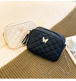 Embroidery Shoulder Bag Mini PU Leather Messenger Square Bag Women Purses Crossb