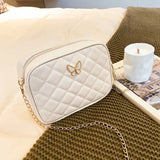 Embroidery Shoulder Bag Mini PU Leather Messenger Square Bag Women Purses Crossb