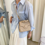 Solid Crossbody Bags Embroidery Shoulder Bag for Women