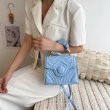 Solid Crossbody Bags Embroidery Shoulder Bag for Women