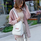 Solid Soft Backpack For Women Travel School Bag