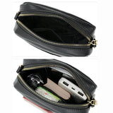Embroidery Thread Shoulder Bag PU Leather Crossbody Small Square Bag 2pcs Combo