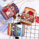 Ethnic Style Shoulder Crossbody Bag with Tassel