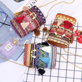 Ethnic Style Shoulder Crossbody Bag with Tassel