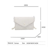 Ladies Shoulder Bag Chain Messenger Bag PU Solid Small Square Bag