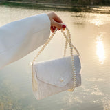 Ladies Shoulder Bag Chain Messenger Bag PU Solid Small Square Bag