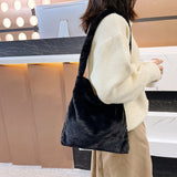 Plush Shoulder Shopping Bag Female Large Capacity Handbags