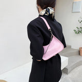 Retro Women Top-handle Totes Shoulder Bag Solid Chain Handbag