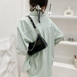 Retro Women Top-handle Totes Shoulder Bag Solid Chain Handbag