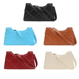 PU Leather Shoulder Bag Ladies Casual Zipper Solid Underarm Bags