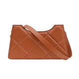 PU Leather Shoulder Bag Ladies Casual Zipper Solid Underarm Bags