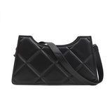 PU Leather Shoulder Bag Ladies Casual Zipper Solid Underarm Bags