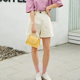 Casual Women Leather Chain Handbag Solid Color Tote Shoulder Bag