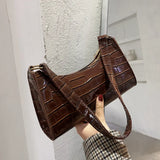 Retro Casual Women Totes Shoulder Bag Female Leather Solid Chain Handbag