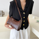 Retro Casual Women Totes Shoulder Bags Leather Solid Chain Handbags