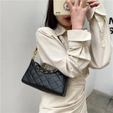 Retro Casual Women Totes Shoulder Bags PU Leather Chain Handbag