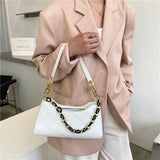 Retro Casual Women Totes Shoulder Bags PU Leather Chain Handbag