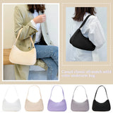 Nylon Hobos Bag Solid Zipper Underarm Ladies Bags