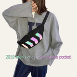 Fanny Canvas Belt Chest Bag Women Hip Hop Shoulder Messenger Packs