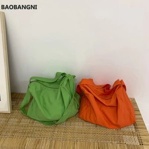 Orange Green Canvas Fanny Pack Women's Bag