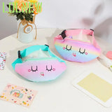 Rainbow Colors Kids Shoulder Belt Bag Cartoon Unicorn Waist Bag