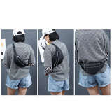 Canvas Waist Bag Waterproof Travel Bum Bag Cross Body Chest Bags