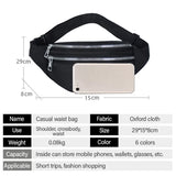 Canvas Waist Bag Waterproof Travel Bum Bag Cross Body Chest Bags
