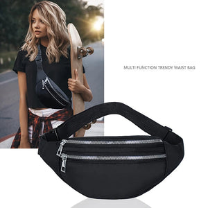 Canvas Waist Bag Waterproof Travel Bum Bag Cross Body Chest Bags