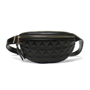 Women's PU Leather Chest Bag Crossbody Waist Sling Phone Pouch