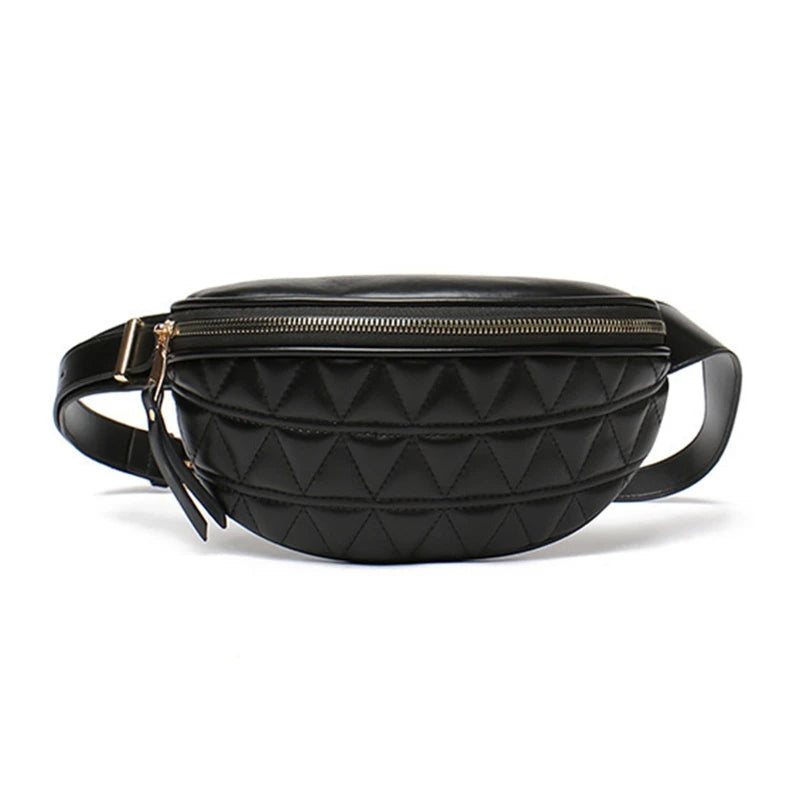 Women's PU Leather Chest Bag Crossbody Waist Sling Phone Pouch