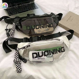 Clear PVC Fanny Pack with Letter Print Pendant