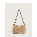 Women's Faux Fur Shoulder Tote Bag Crossbody Handbag Purse